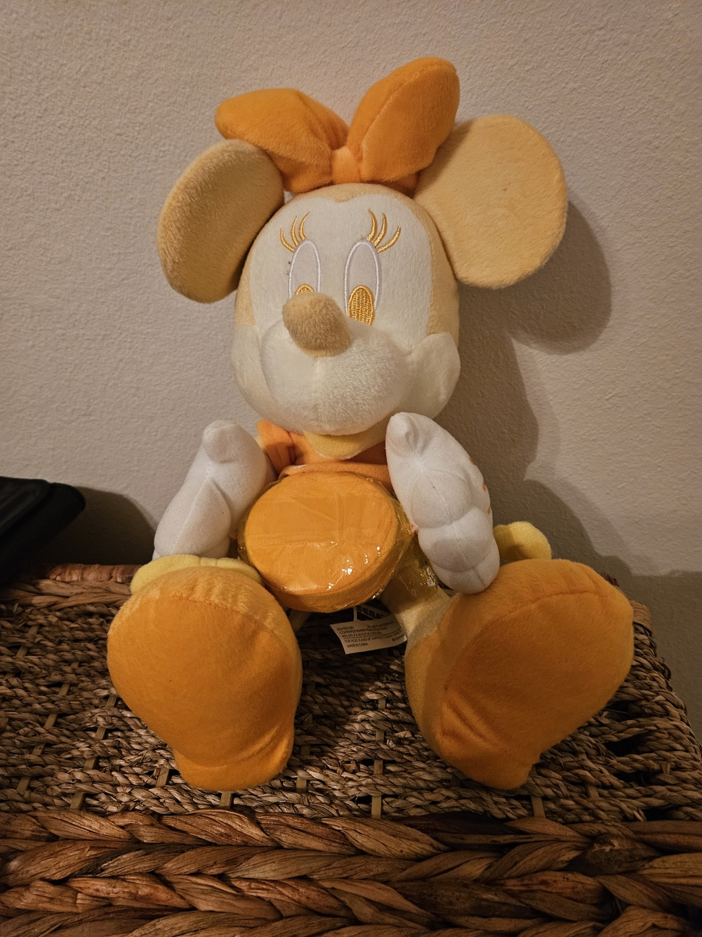 Disney Yellow & Orange Minnie Mouse Plush with Bow